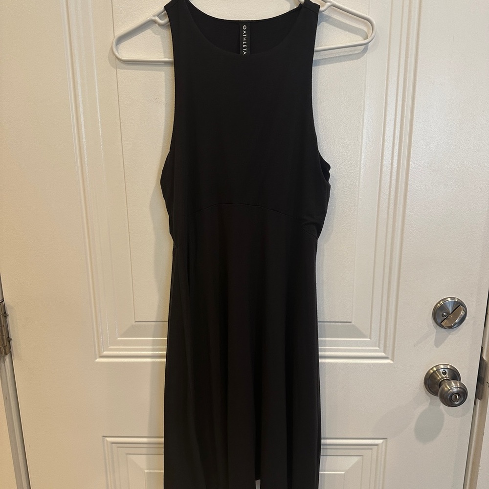 Athleta Classic Black Midi Dress